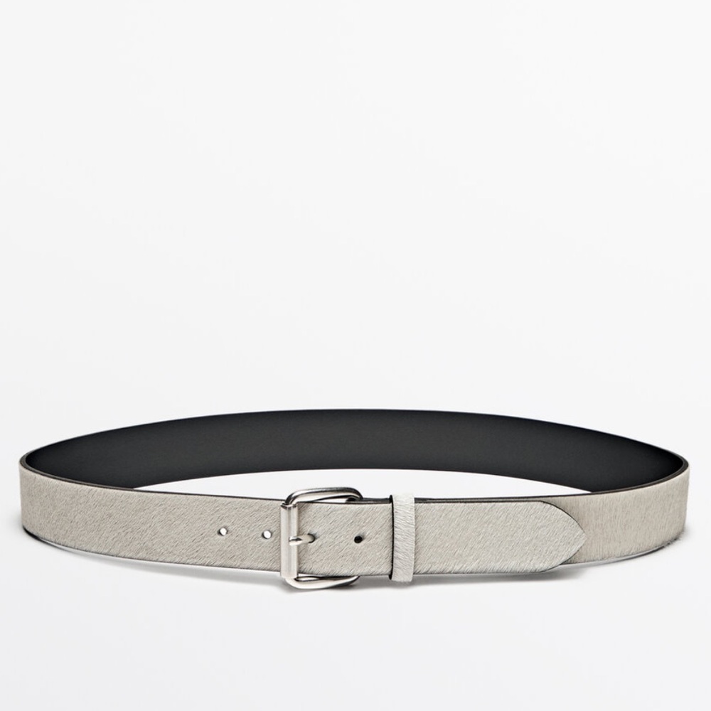 Massimo Dutti NWT 100% leather belt 6175/675